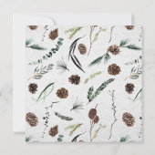 Elegant Winter Boho Chic Waterverf Vrijgezellenfee Kaart (Achterkant)