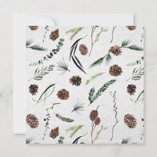 Elegant Winter Boho Chic Waterverf Vrijgezellenfee Kaart (Achterkant)