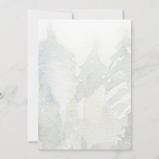 Elegant Winter bos geslacht onthullen Hij of Zij Kaart (Achterkant)