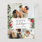 Elegant Winter Botanical 3 foto vakantie Briefkaar Briefkaart (Voorkant)