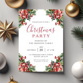 Elegant Winter Botanical Christmas Party  Kaart
