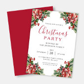 Elegant Winter Botanical Christmas Party  Kaart