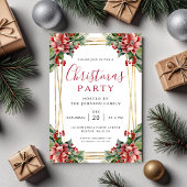 Elegant Winter Botanical Christmas Party  Kaart