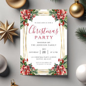 Elegant Winter Botanical Christmas Party  Kaart