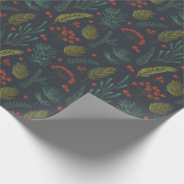 Elegant Winter Botanical Greenery Cadeaupapier