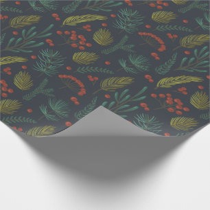 Elegant Winter Botanical Greenery Cadeaupapier
