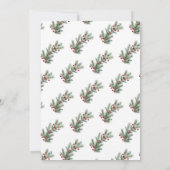 Elegant Winter Botanical Wedding Invitation  Kaart (Achterkant)