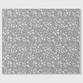 Elegant Winter Botanicals in grijs en wit Cadeaupapier (Vlak)