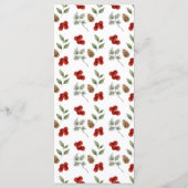 Elegant Winter Botanisch Baby shower Menu (Achterkant)