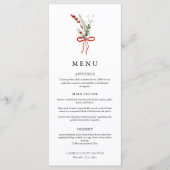 Elegant Winter Botanisch Baby shower Menu (Voorkant)