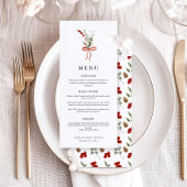 Elegant Winter Botanisch Baby shower Menu