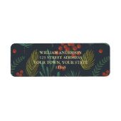 Elegant Winter Botanisch Etiket (Voorkant)