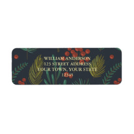 Elegant Winter Botanisch Etiket