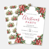 Elegant Winter Botanisch Kerstfeest Kaart