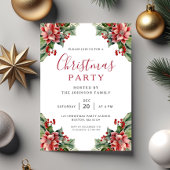 Elegant Winter Botanisch Kerstfeest Kaart