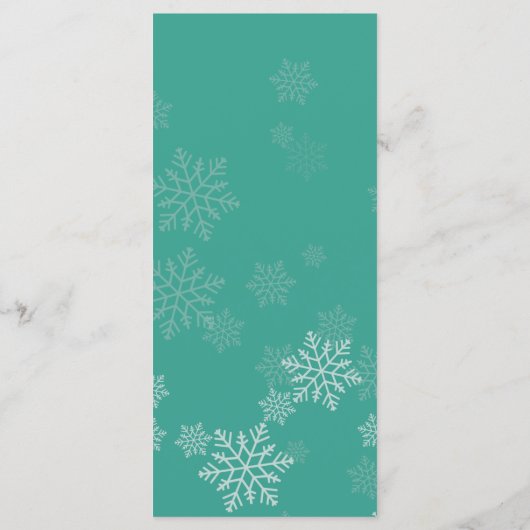 Elegant Winter Bruiloft Menu (Achterkant)