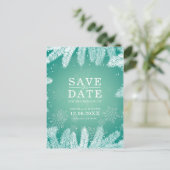 Elegant Winter Bruiloft Save the Date Aankondigingskaart (Staand voorkant)