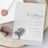 Elegant Winter Bruiloft - Zwart-wit Sneeuwvlok Kaart