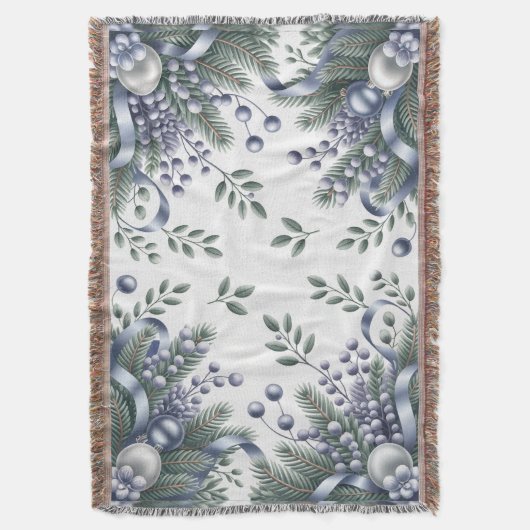 Elegant Winter Cheer Deken (Voorkant Verticaal)