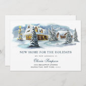 Elegant Winter Country Christmas Moving Aankondiging (Voorkant / Achterkant)