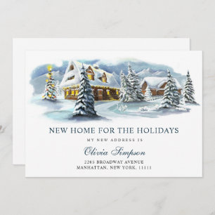 Elegant Winter Country Christmas Moving Aankondiging