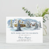 Elegant Winter Country Christmas Moving Aankondiging (Staand voorkant)