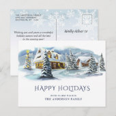 Elegant Winter Country Land Kerstgroet Briefkaart (Voorkant / Achterkant)