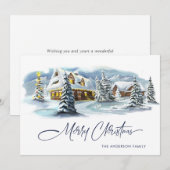 Elegant Winter Country Land Kerstgroet Feestdagenkaart (Voorkant / Achterkant)
