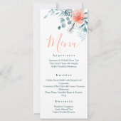 Elegant Winter Eucalyptus Food Menu Kaart (Voorkant)