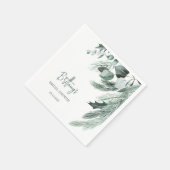 Elegant Winter Eucalyptus Vrijgezellenfeest Servet (Hoek)