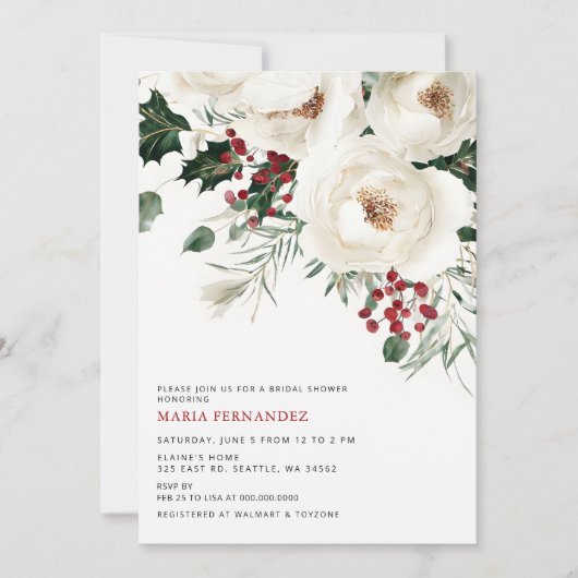 Elegant Winter Feestdagen Kerst Vrijgezellenfeest Kaart (Voorkant)