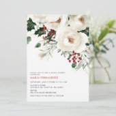 Elegant Winter Feestdagen Kerst Vrijgezellenfeest Kaart (Staand voorkant)