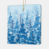 Elegant Winter Fir Trees Kerstmis | Versiering Keramisch Ornament (Links)