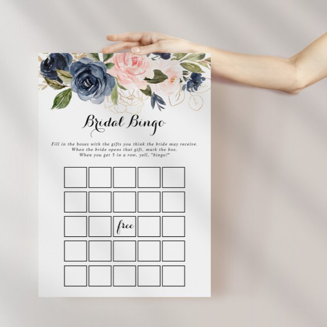 Elegant Winter Floral Bridal Bingo Game (Creator heeft geüpload)