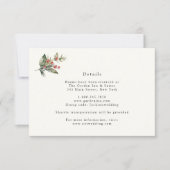 Elegant Winter Floral en Greenery — Details Card Kaart (Voorkant)