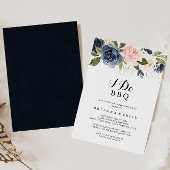 Elegant Winter Floral I Do BBQ Engagement Party Kaart