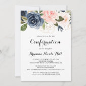 Elegant Winter Floral kalligrafie bevestiging Kaart (Voorkant)