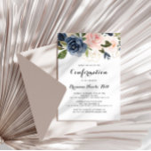 Elegant Winter Floral kalligrafie bevestiging Kaart