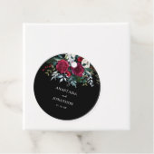 Elegant Winter Floral kerstbruiloft Bedankjes Labels (In situ)