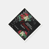 Elegant Winter Floral Poinsettia Servet (Hoek)