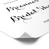 Elegant Winter Floral Vrijgezellenfeest Welkom Poster (Hoek)