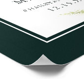 Elegant Winter Floral Wedding Welcome Sign Poster (Hoek)