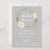 Elegant Winter Floral Wreath Vrijgezellenfeest Kaart (Voorkant)