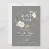 Elegant Winter Floral Wreath Vrijgezellenfeest Kaart (Voorkant)