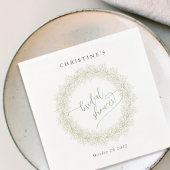 Elegant Winter Floral Wreath Vrijgezellenfeest Servet