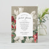 Elegant Winter Florals Vrijgezellenfeest Kaart (Staand voorkant)