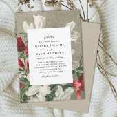 Elegant  Winter Florals Wedding Kaart