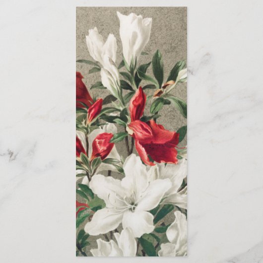 Elegant  Winter Florals Wedding Menu (Achterkant)