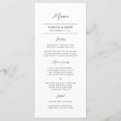 Elegant  Winter Florals Wedding Menu (Voorkant)