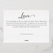 Elegant Winter Foliage 6 Foto serie Collage Folie Feestdagenkaart (Achterkant)